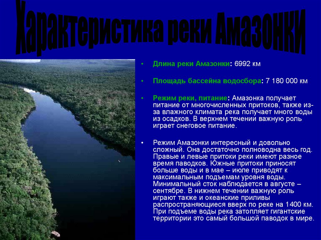 Как режим реки миссисипи зависит от климата. Опишем бассейн реки Амазонка. Амазонка самая полноводная река в мире. Характеристика реки Амазонка. Река Амазонка презентация.