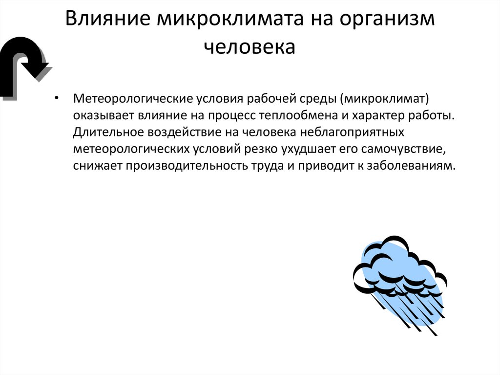 Воздействие микроклимата на человека