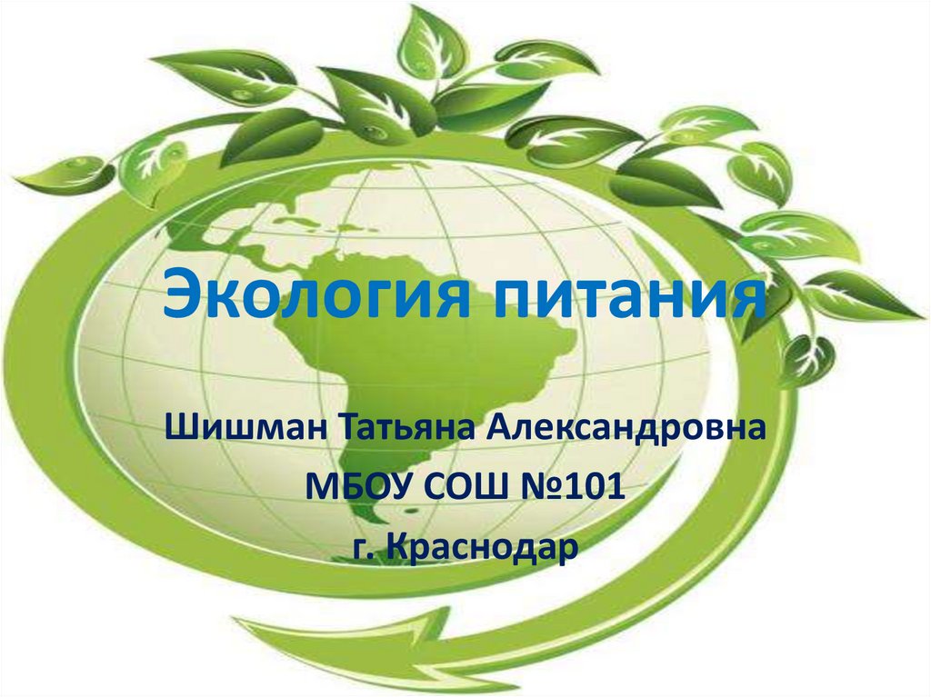 Экология питания проект