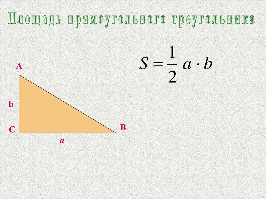 Площадь треугольника формула 5 класс