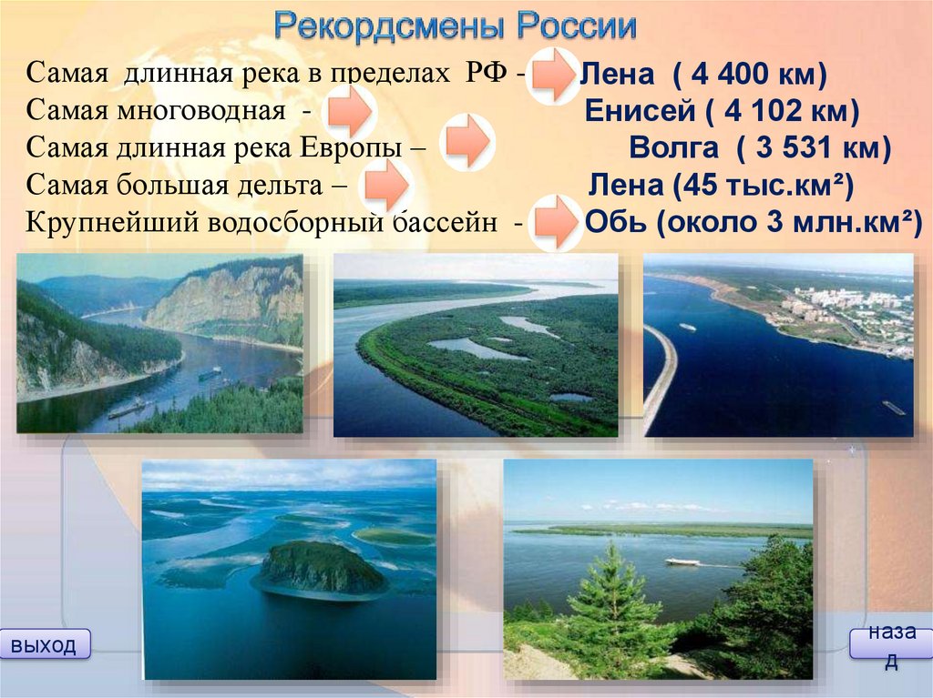 Дельта самой протяженной реки европейской части россии. Рекордсмены России.