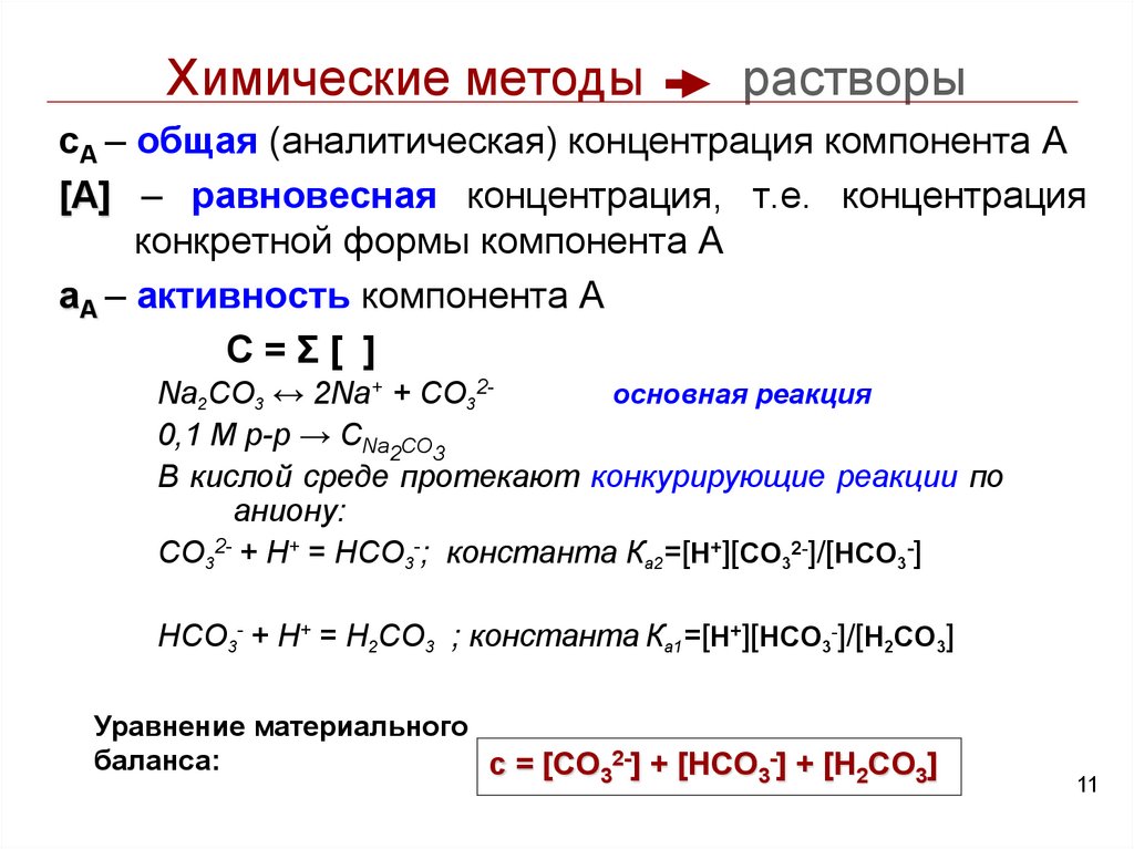 Аналитическая химия концентрация