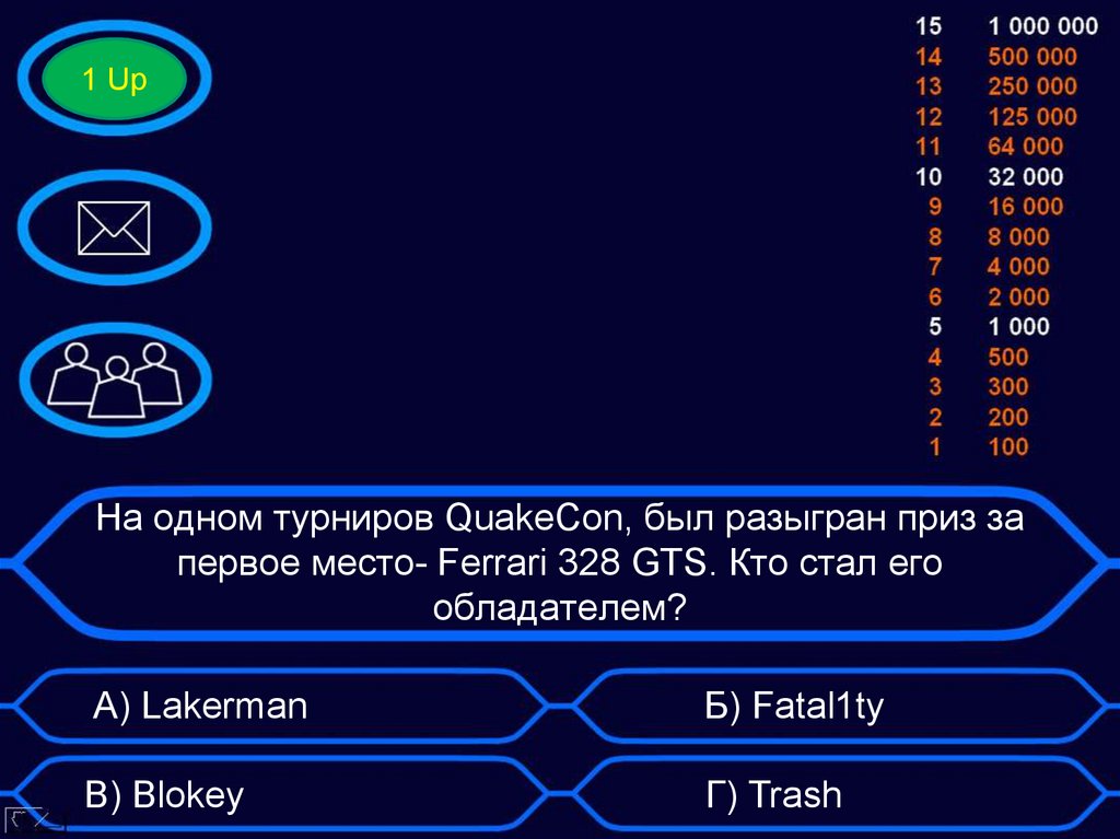На одном турниров QuakeCon, был разыгран приз за первое место- Ferrari 328 GTS. Кто стал его обладателем?