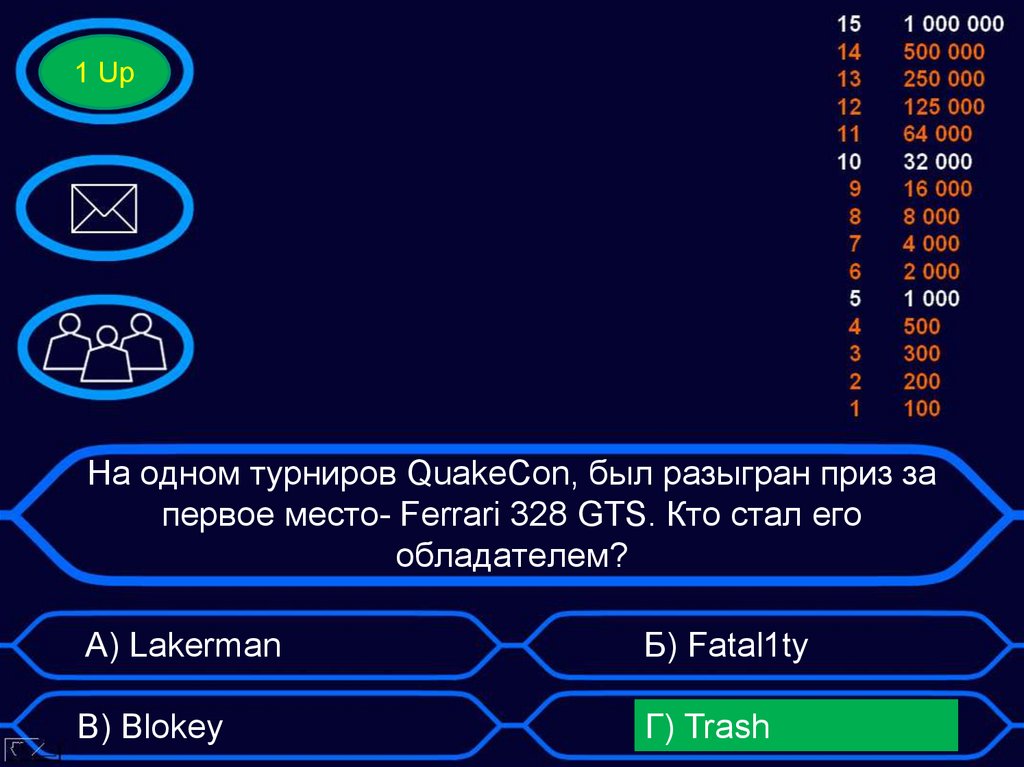 На одном турниров QuakeCon, был разыгран приз за первое место- Ferrari 328 GTS. Кто стал его обладателем?