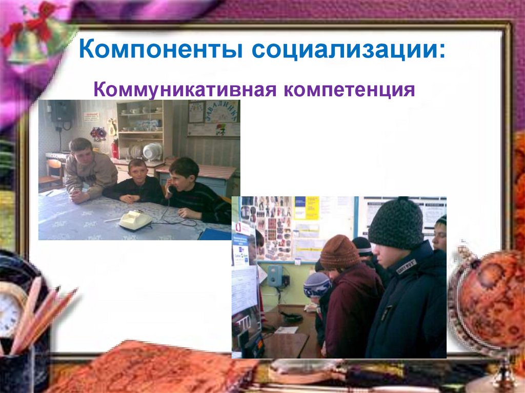 Компоненты социализации: