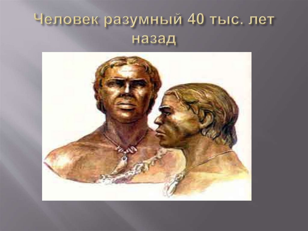 Человек разумный 40 тыс. лет назад