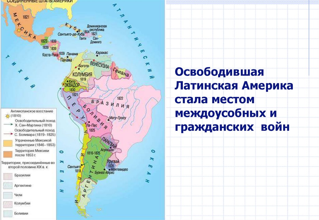 Латинская америка во второй половине 19 века начале 20 века презентация