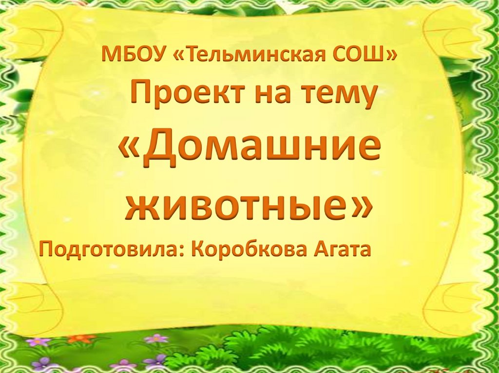 Проект наши домашние питомцы 1 класс окружающий мир плешаков презентация