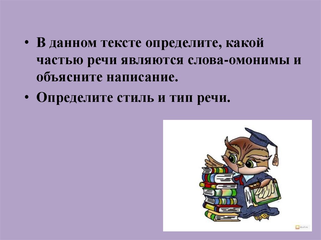 Презентация омонимия слов разных частей речи