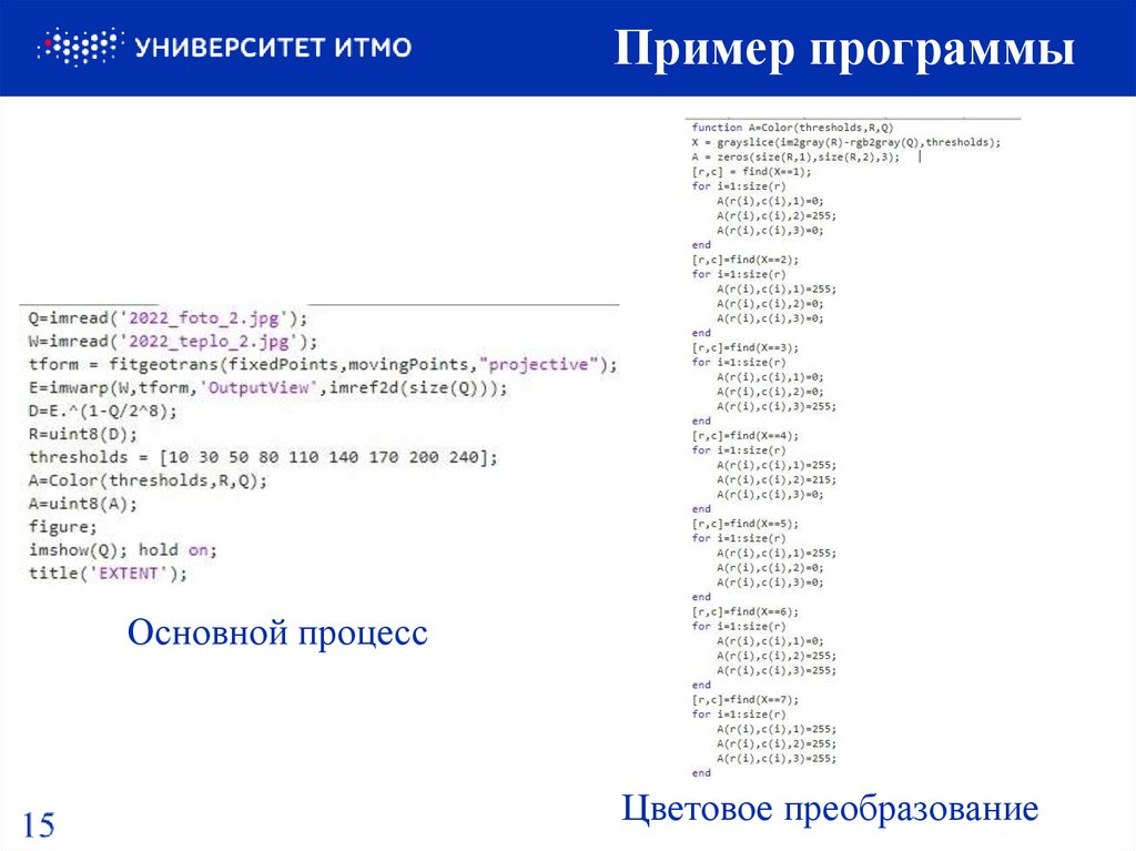 Пример программы