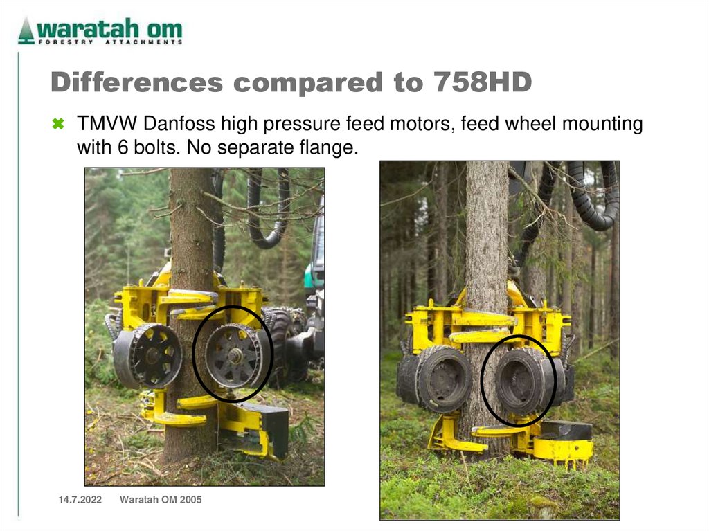 Differences compared to 758HD