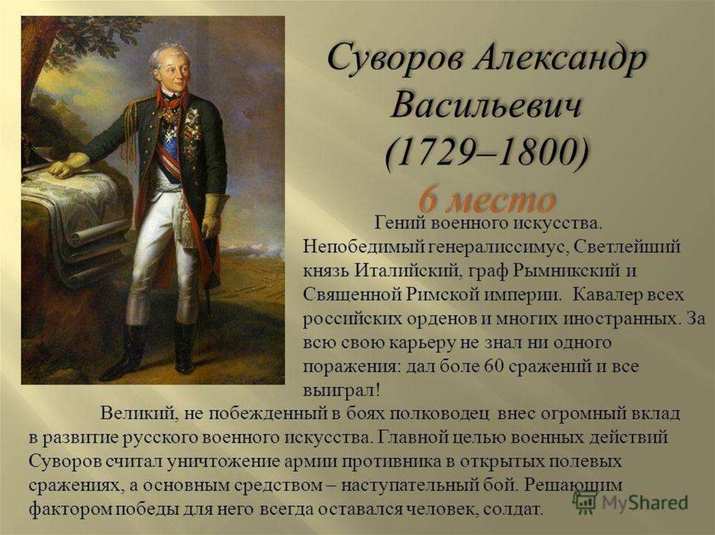 Презентация на тему александр васильевич суворов