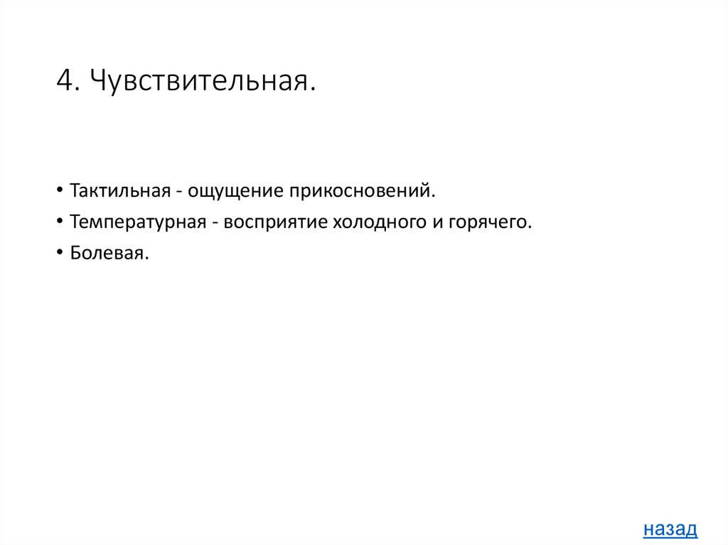 4. Чувствительная.