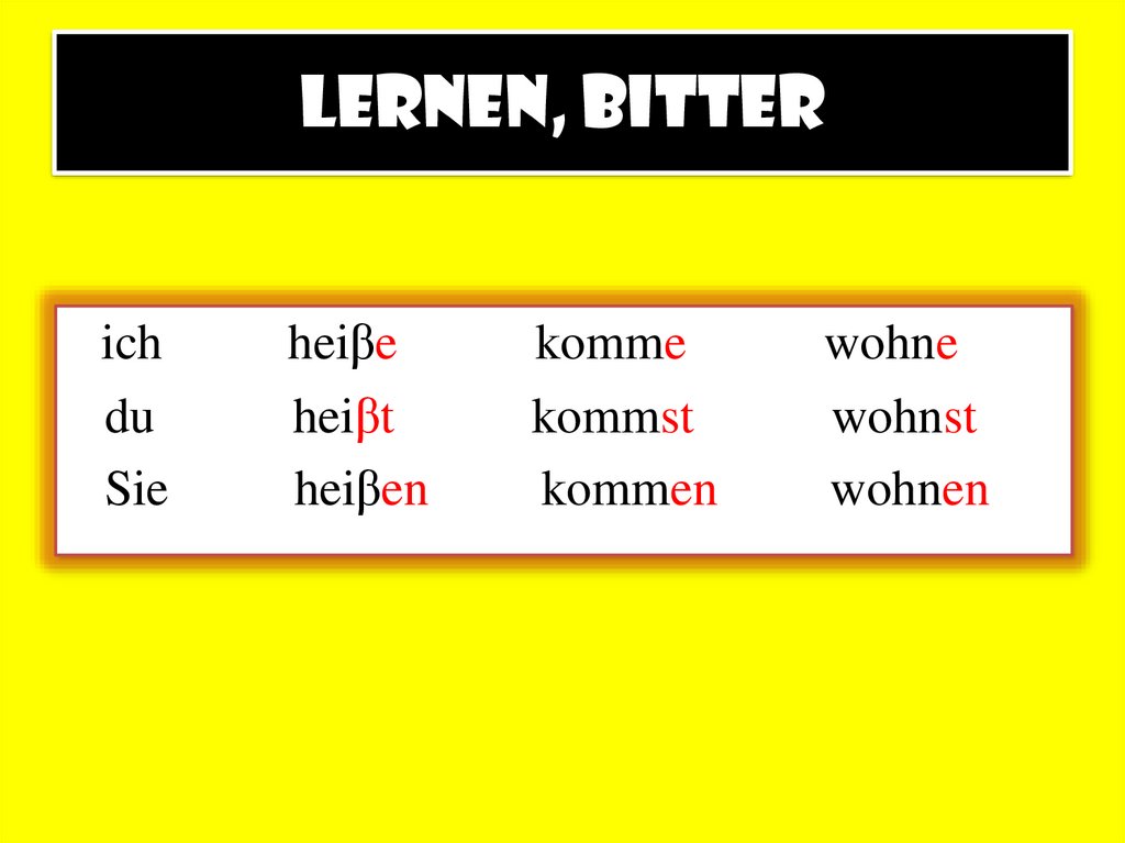 Lernen, bitter