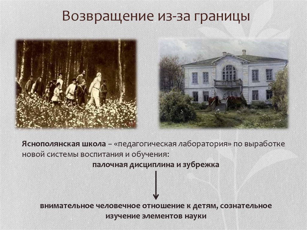 Возвращение из-за границы