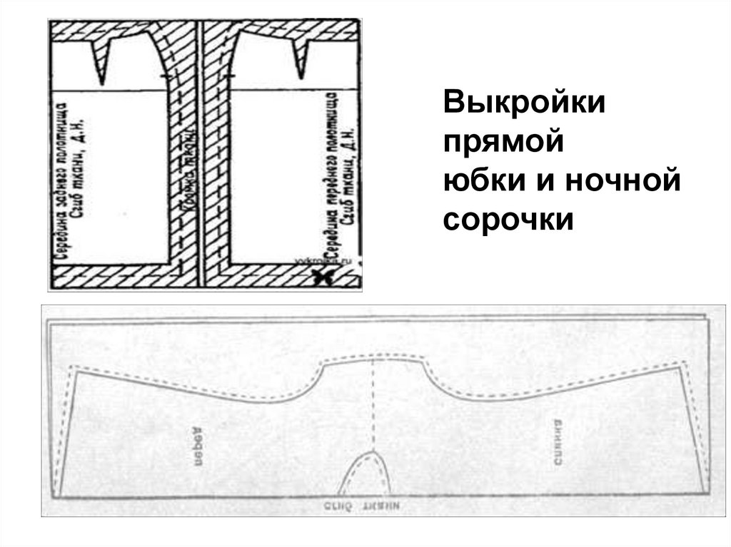 Выкройка ночной 52