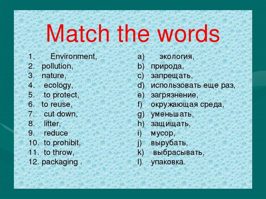 Match the words global