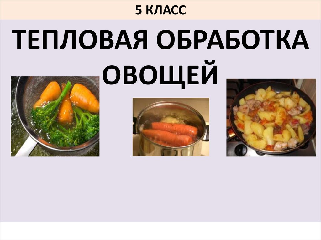 Технология тепловой обработки овощей 5 класс технология презентация