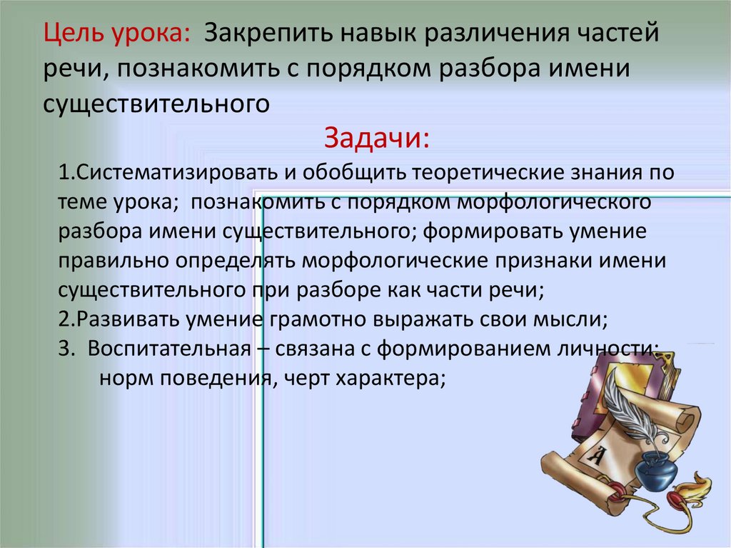 Цель существительное задачи глагол. Изучить и обобщить теоретические знания по теме. Цели в форме существительного задач.