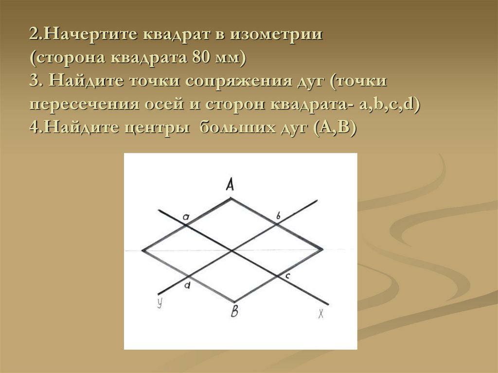Проекция окружности в аксонометрии - online presentation