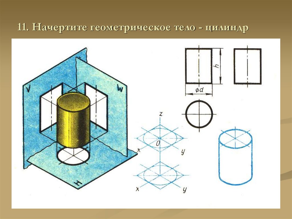 Как нарисовать изометрию цилиндра