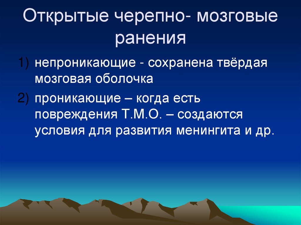 Черепно мозговые раны