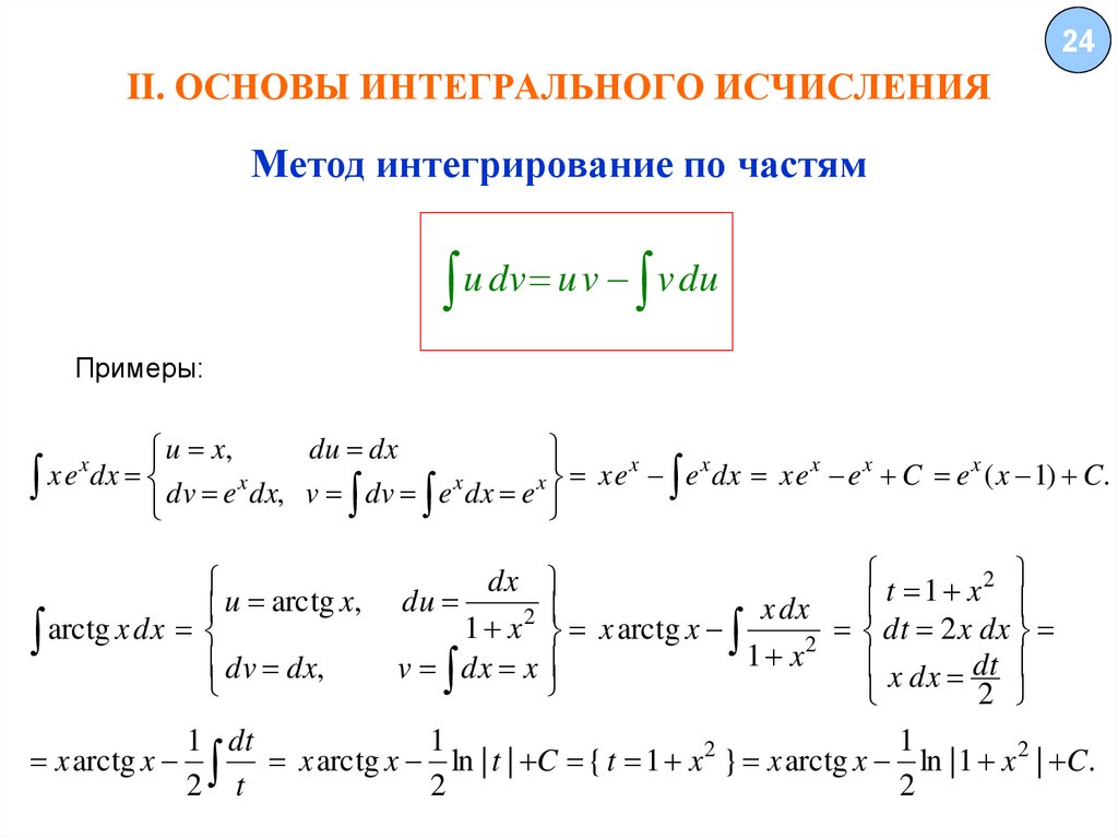 Основы интегрального исчисления. Интегральное исчисление формулы. Интегральные исчисления функции