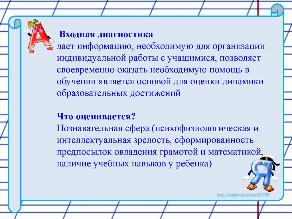 Входная диагностика. Что такое входная диагностика психология. Диагностика в 1 классе входная первая буква.