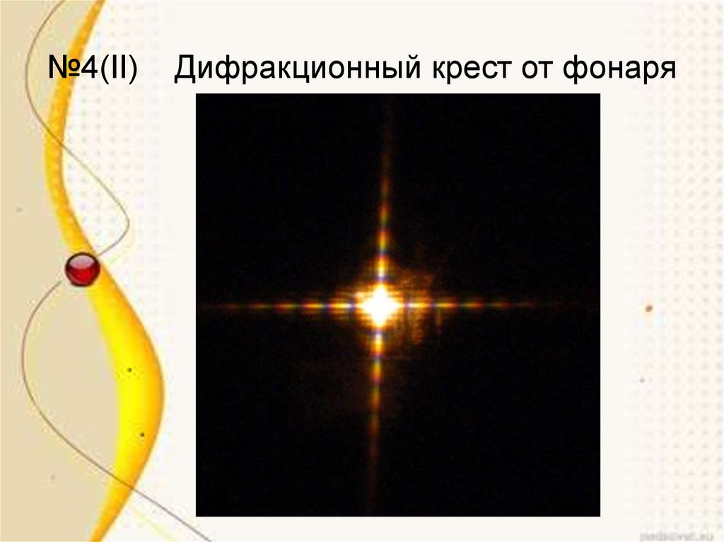 Дифракционный крест рисунок