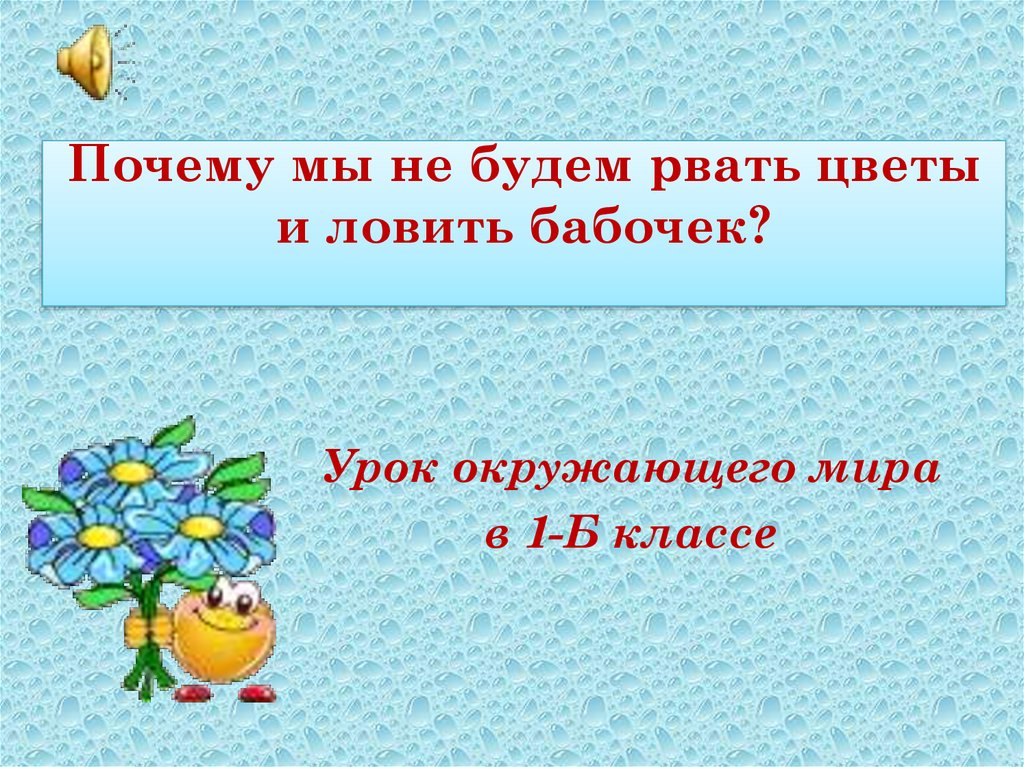 Презентация почему не будем рвать цветы и ловить бабочек презентация 1 класс школа россии