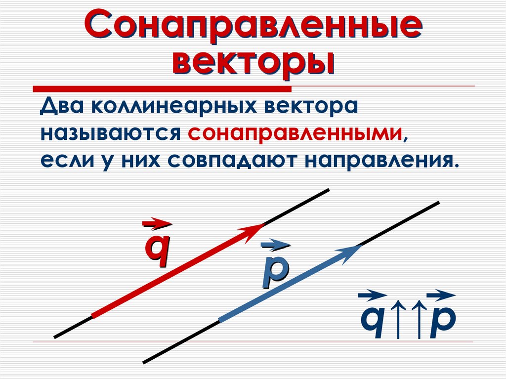 Сонаправленные векторы рисунок