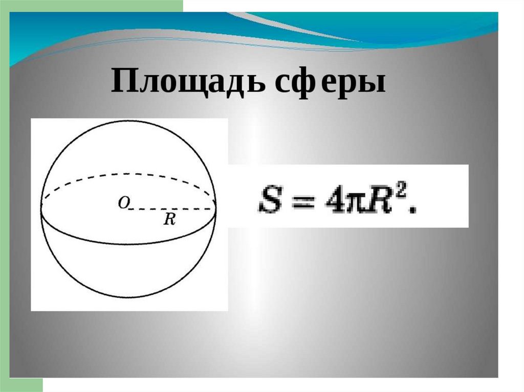 Граница поверхность шара. Формула для вычисления площади поверхности сферы. Формула вычисления площади сферы. Площадь поверхности сферы формула. Формула площади поверхности сферы и шара.