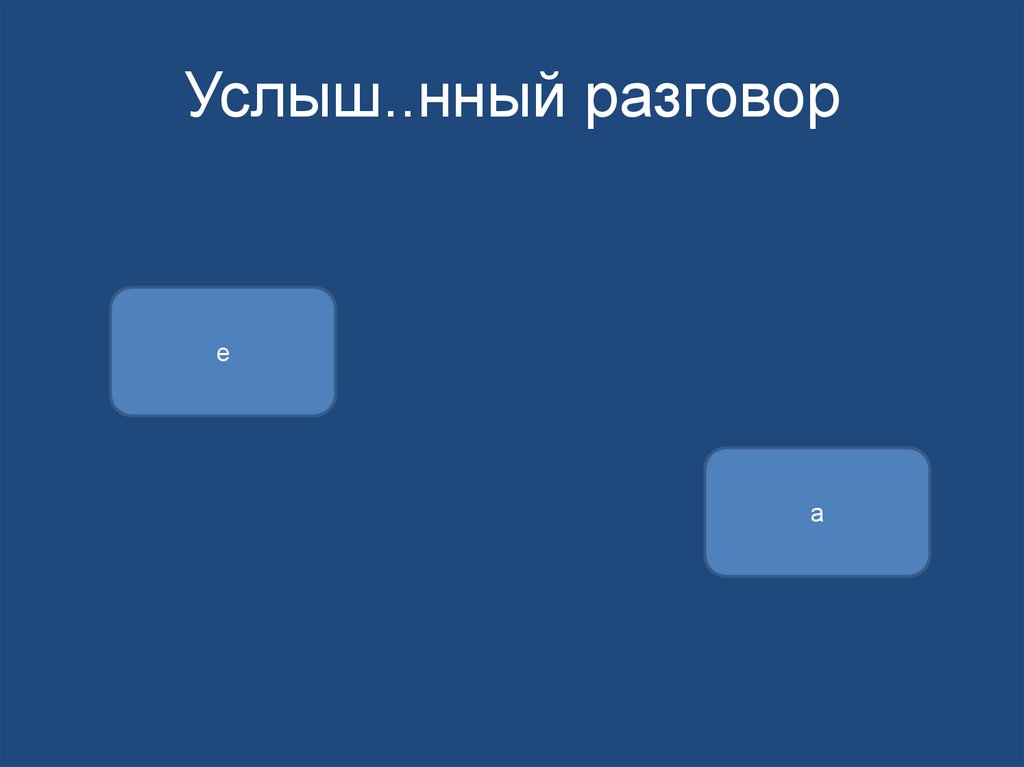 Услыш..нный разговор