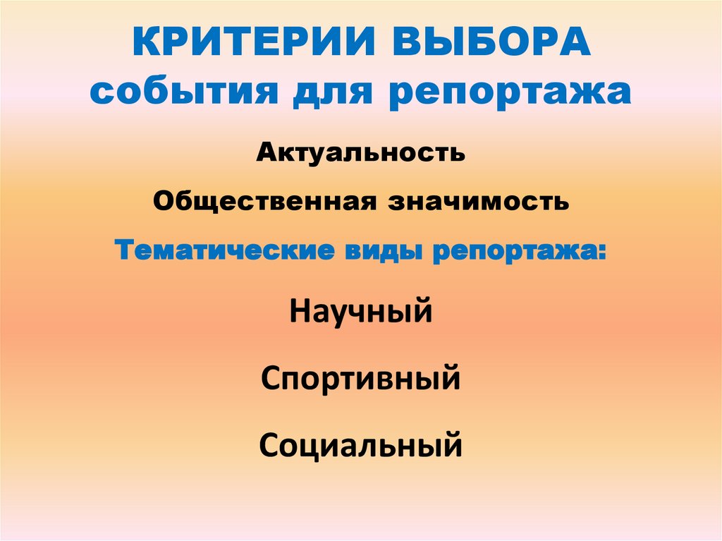 Репортаж как жанр публицистики 8 класс презентация