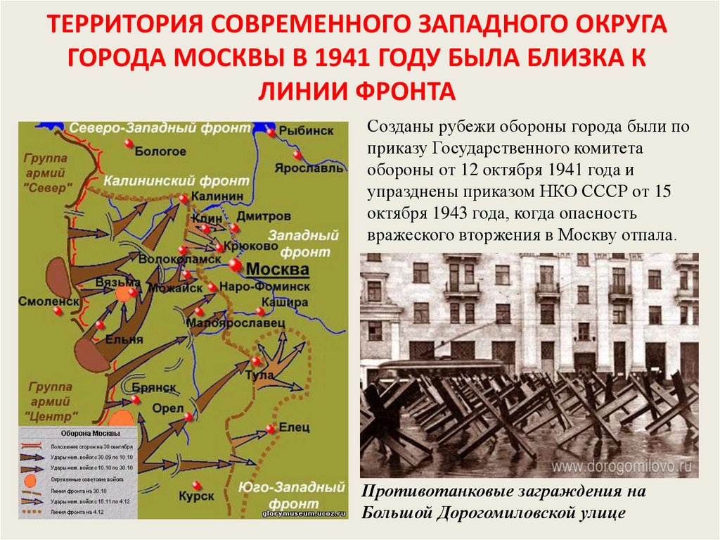 Последний рубеж обороны москвы 1941 карта