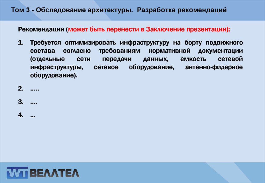 Том 3 - Обследование архитектуры. Разработка рекомендаций
