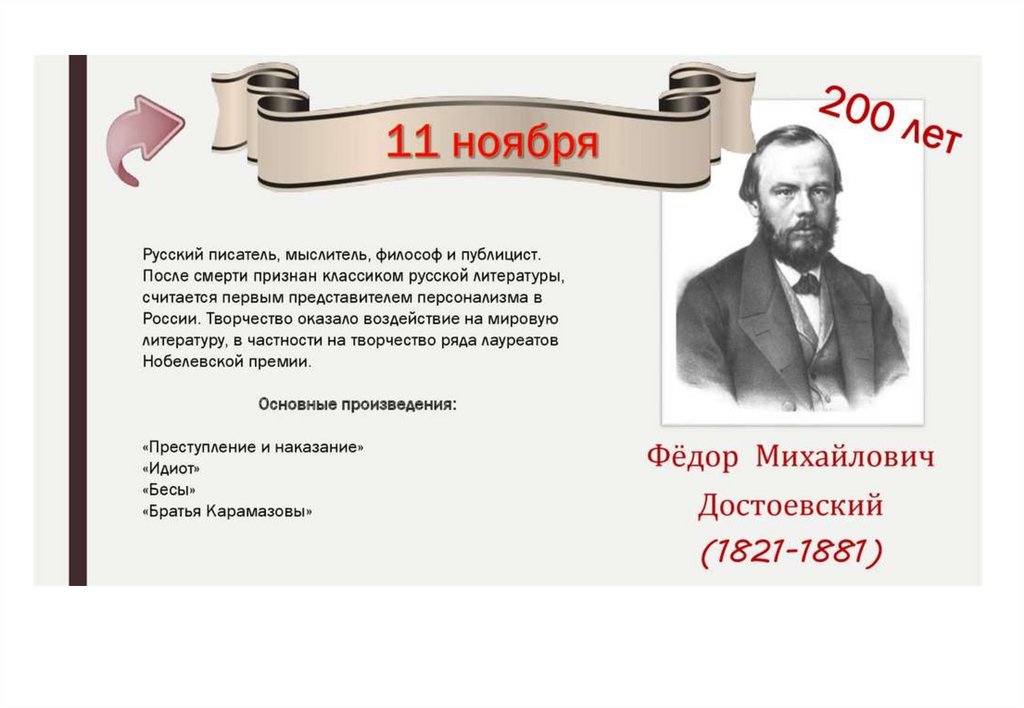 Год рождения русских писателей