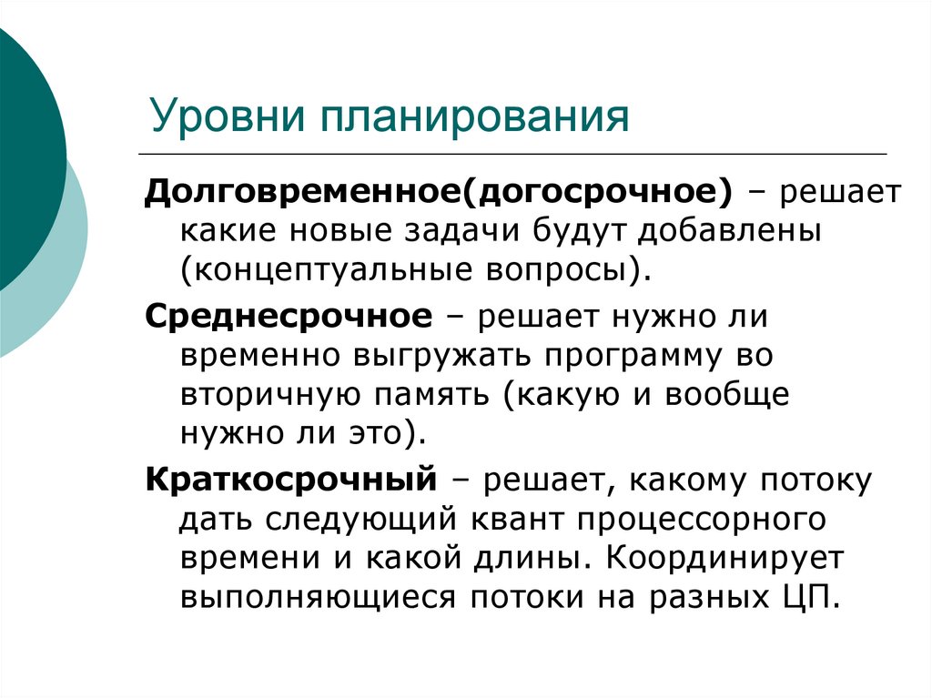 Уровни планов. Уровни планирования ОС. Уровни планирования процессов. Уровни планирования процессов в операционных системах. 4 Уровня планирования.