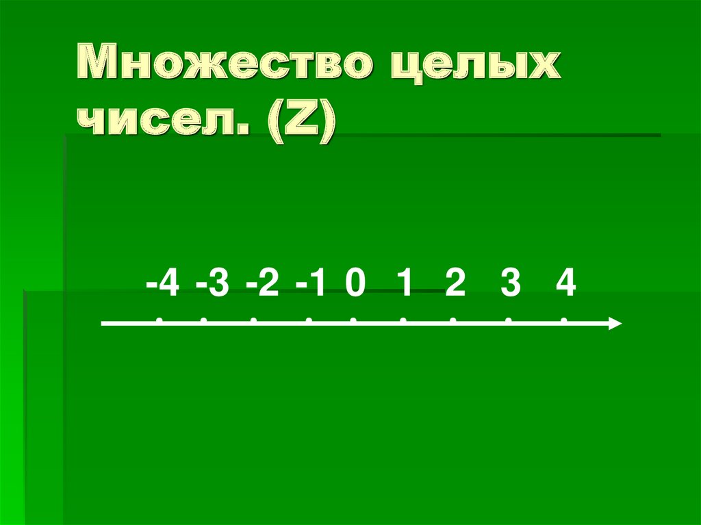 Множество целых чисел. (Z)