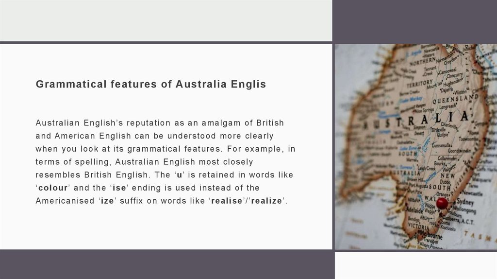 Polering løst Modtagelig for Linguistic featuresof australian english - презентация онлайн