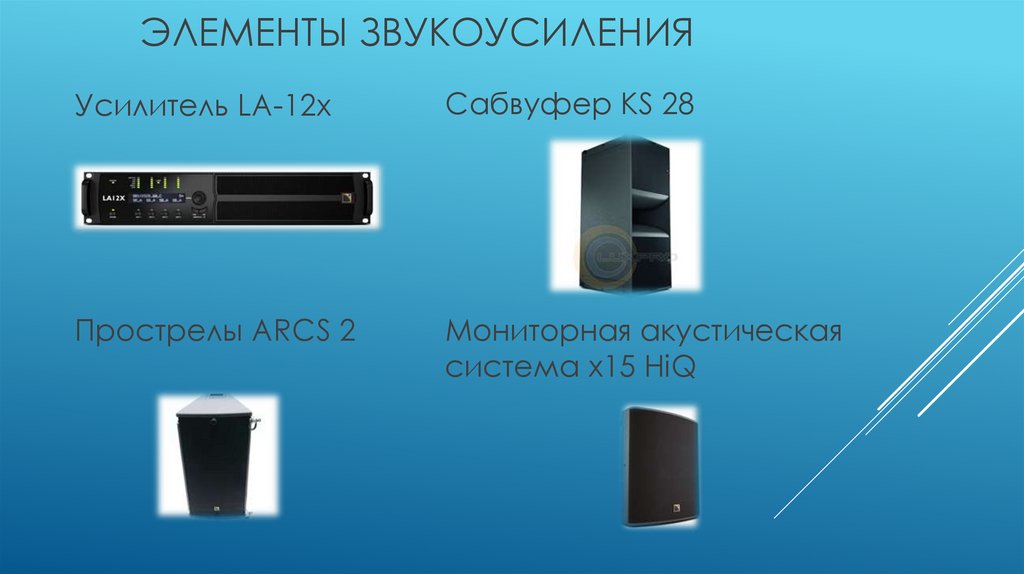 Элементы Звукоусиления