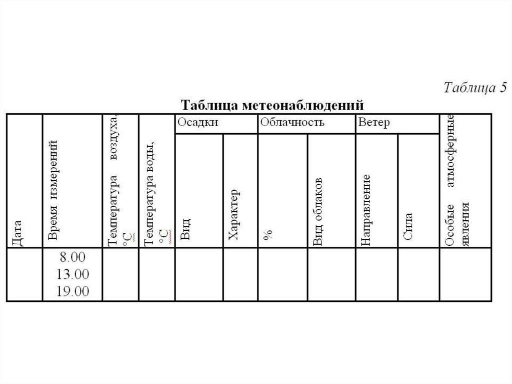 Наблюдение 6 класс