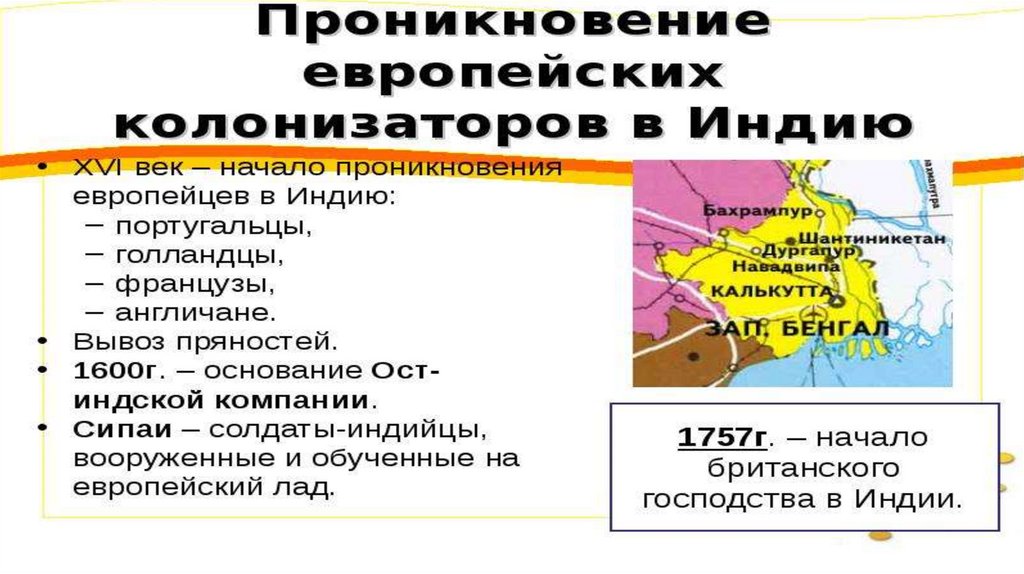 Страны востока и колониальная экспансия европейцев презентация