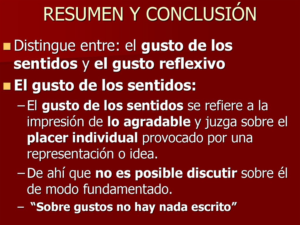 RESUMEN Y CONCLUSIÓN