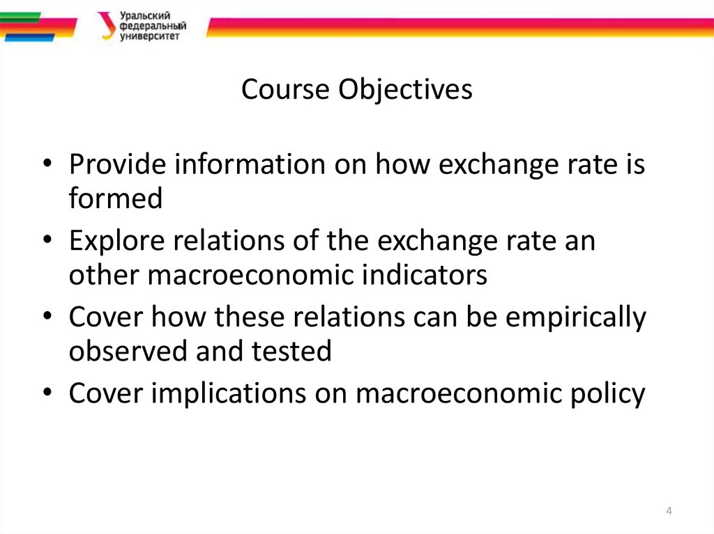 Course Objectives