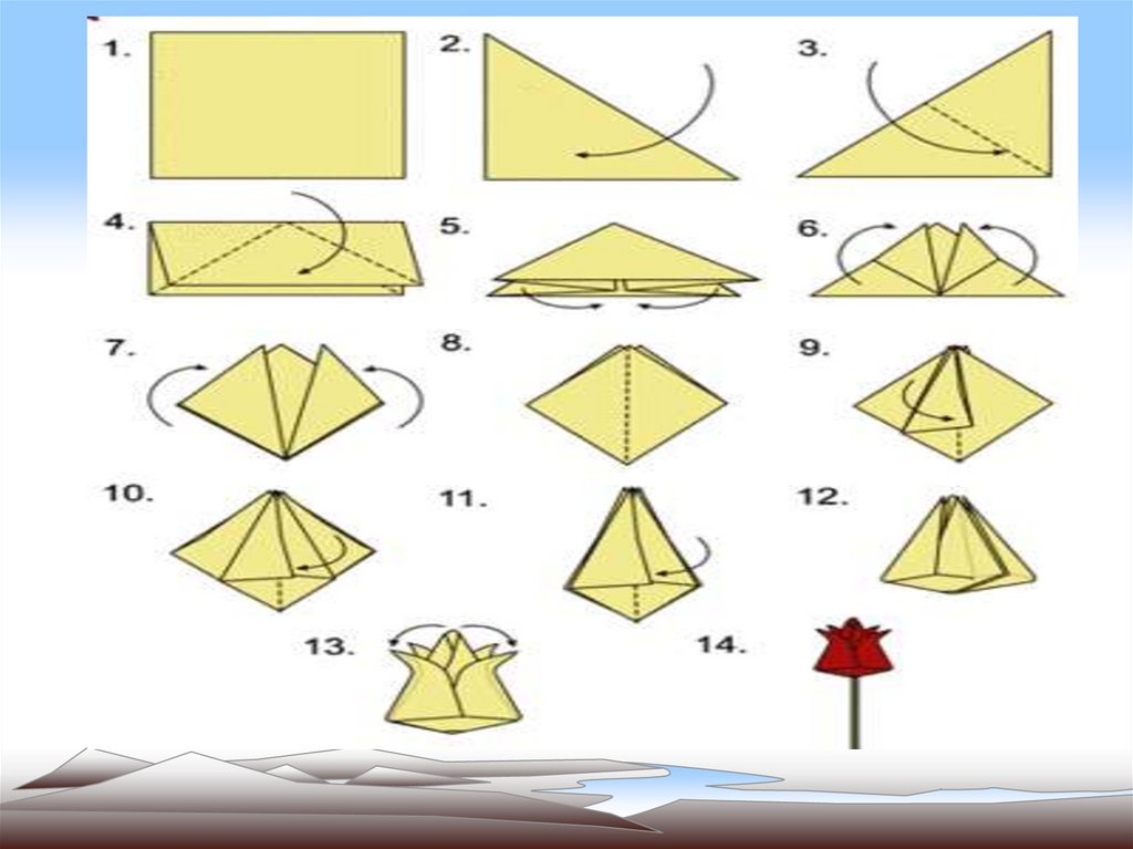Искусство оригами изо 4 класс презентация поэтапное рисование