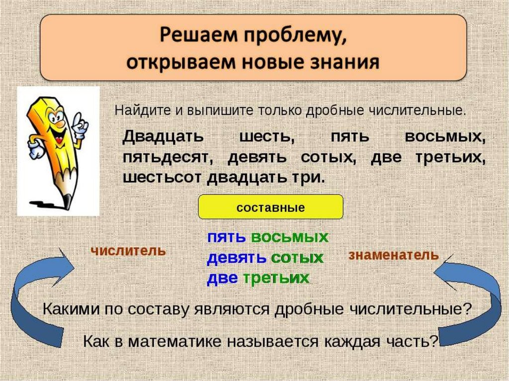 Презентация дробные числительные