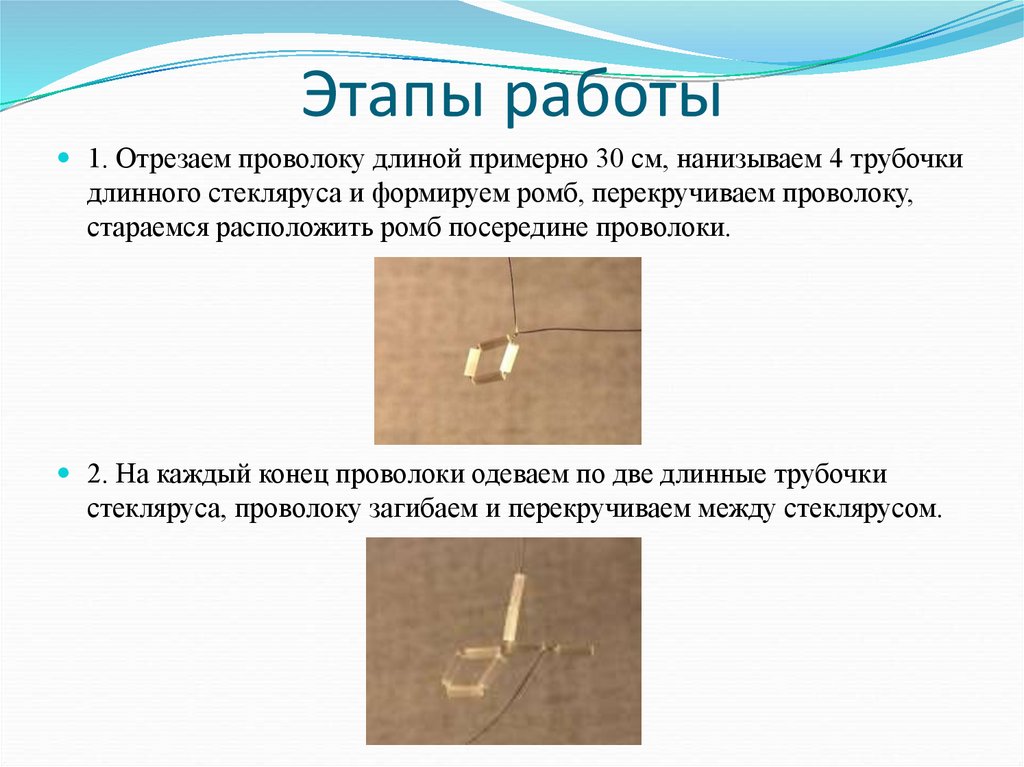 Этапы работы