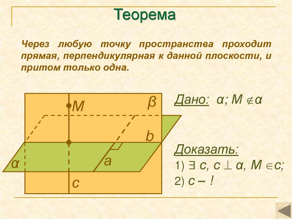 Теорема о прямой перпендикулярной к плоскости 10 класс презентация атанасян