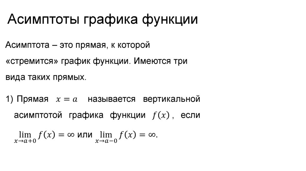 Инструмент исследования функции в математическом анализе. Наклонные асимптоты. нелинейная функция. нелинейность функции.